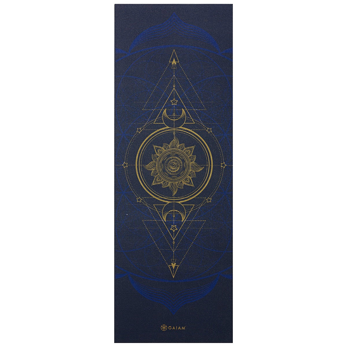 Gaiam Reversible Yoga Mat - 6 mm - Metallic Sun & Moon