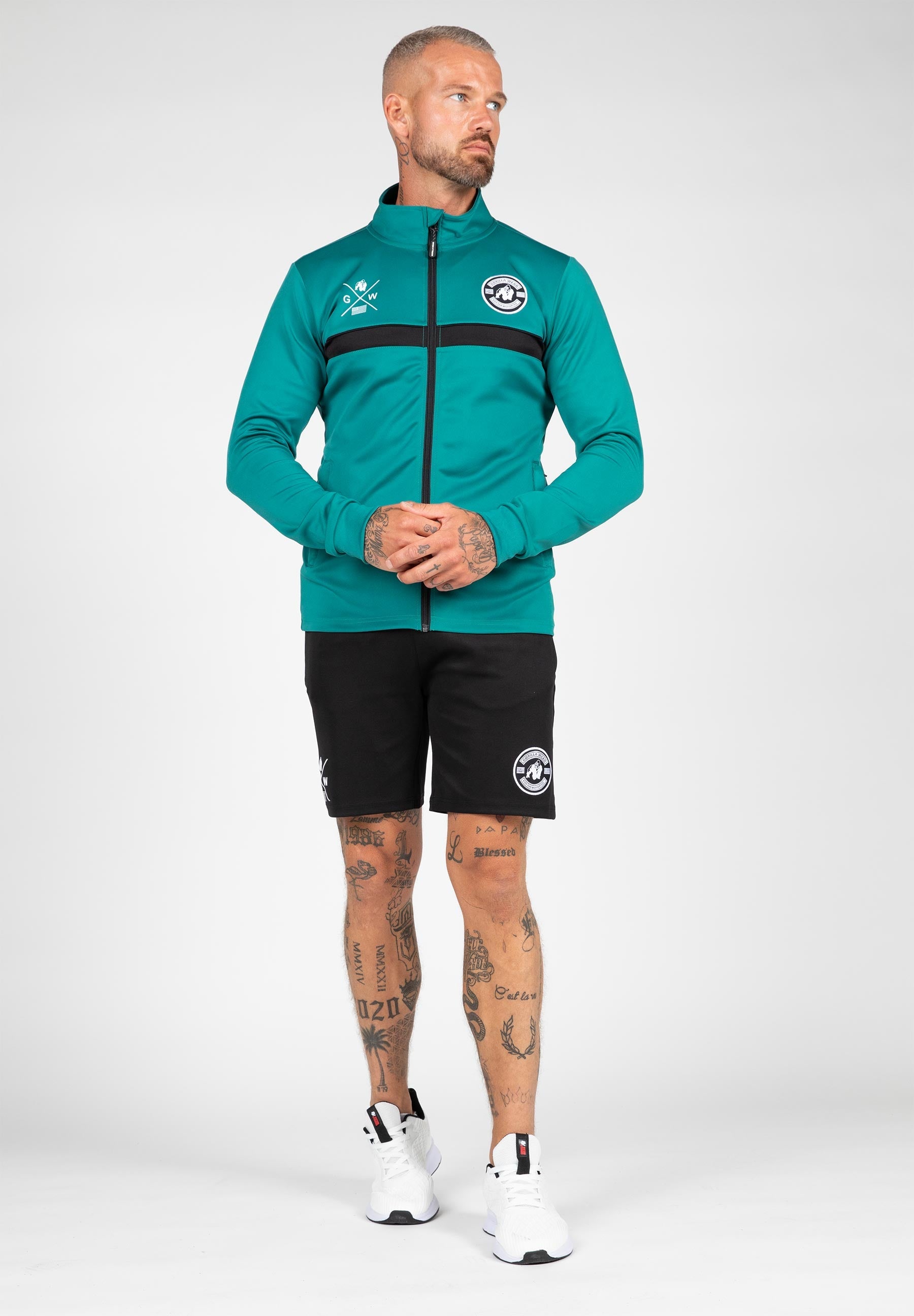 Gorilla Wear Vernon Trainingsjas - Track Jacket - Groen/Blauw