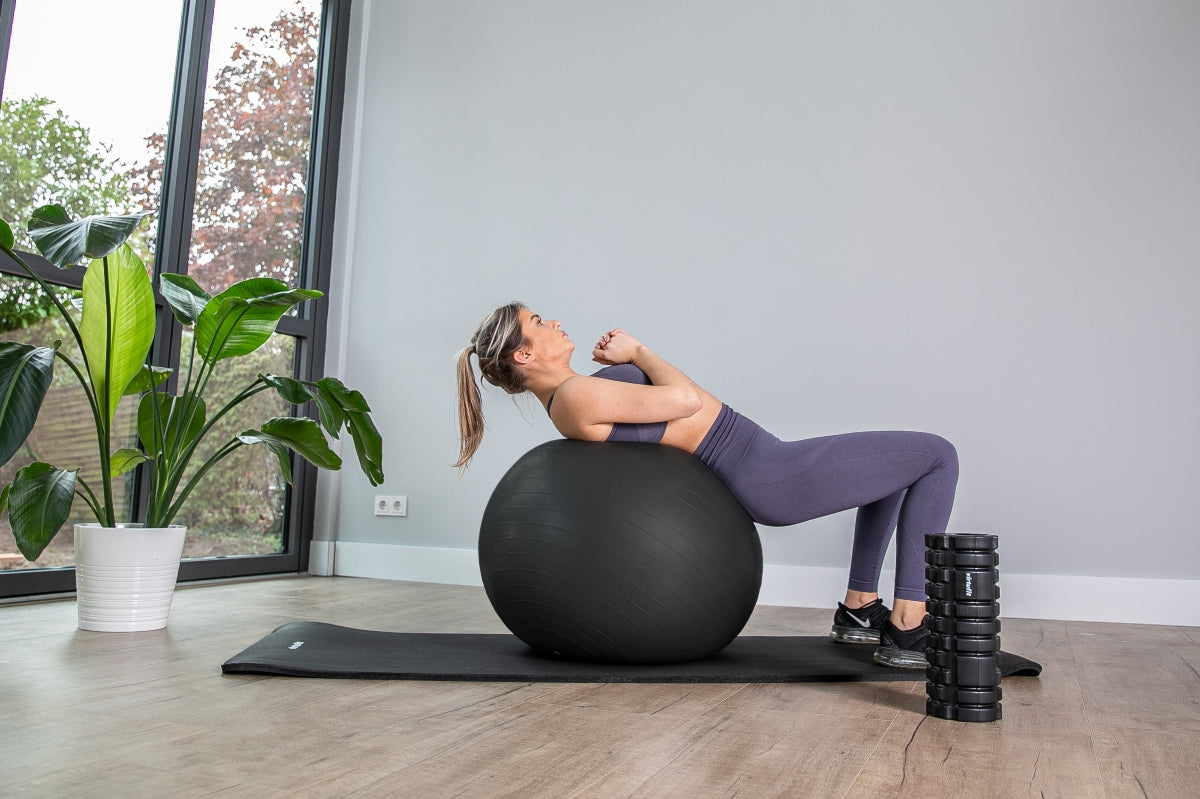 VirtuFit Anti-Burst Fitnessbal Pro - Gymbal - Swiss Ball - met Pomp - Zwart - 45 cm