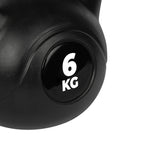 VirtuFit PVC Kettlebell - 6 kg - Noir