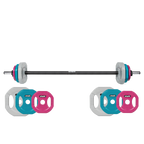 VirtuFit Aerobic Pump Set Pro Rubber - 20 kg - Gekleurd