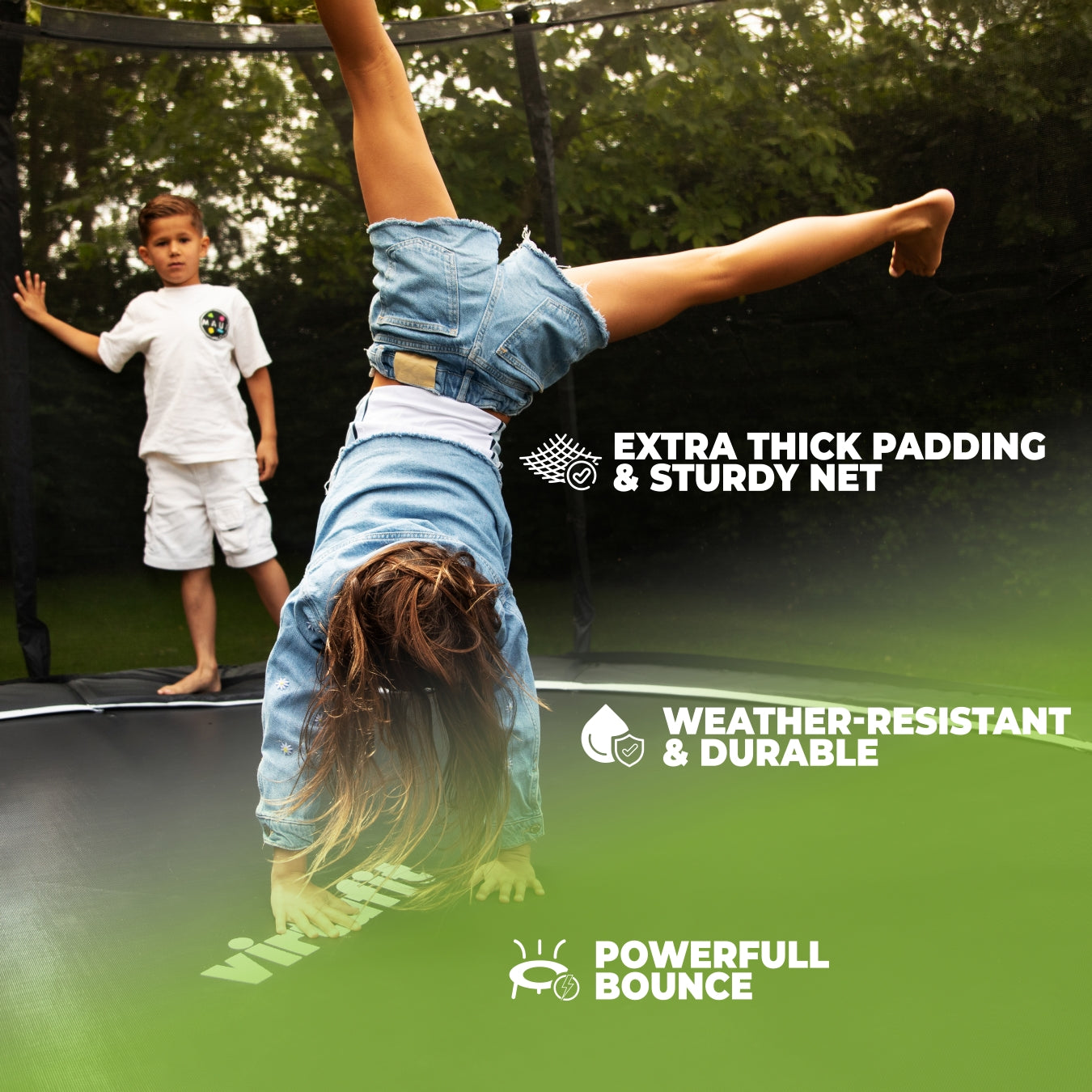 VirtuFit Premium Trampoline met Veiligheidsnet - Zwart - 305 cm
