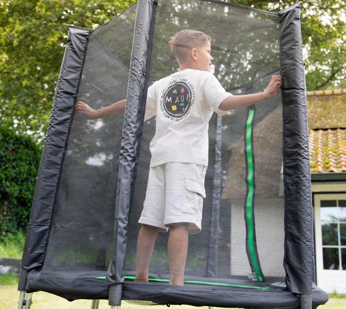 Trampoline pour enfants VirtuFit avec filet de sécurité - Noir - 140 cm