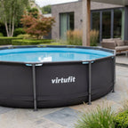VirtuFit Rond Zwembad - Ø305 x 76 cm - Antraciet - Inclusief Filterpomp