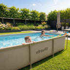 VirtuFit Rechthoekig Zwembad - 260 x 180 x 66 cm - Beige - Compleet Pakket