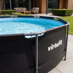 VirtuFit Rond Zwembad - Ø366 x 100 cm - Antraciet - Inclusief Filterpomp