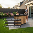 VirtuFit IJsbad Ovaal - Wood Look - 500 Liter - Inclusief accessoires - Tweedekans