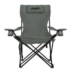 VirtuFit Opvouwbare Camping Stoel met Voetsteun - Strandstoel - Grijs - Tweedekans