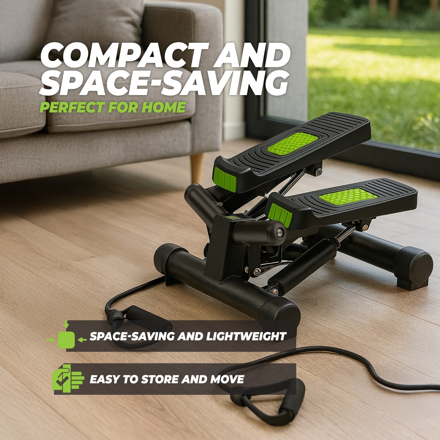 VirtuFit ST10 2-in-1 Side Stepper - met Computer en Weerstandskabels