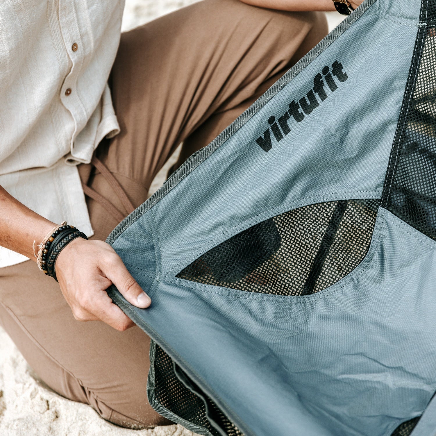 VirtuFit Camping Chair Compact - Chaise de plage - Noir