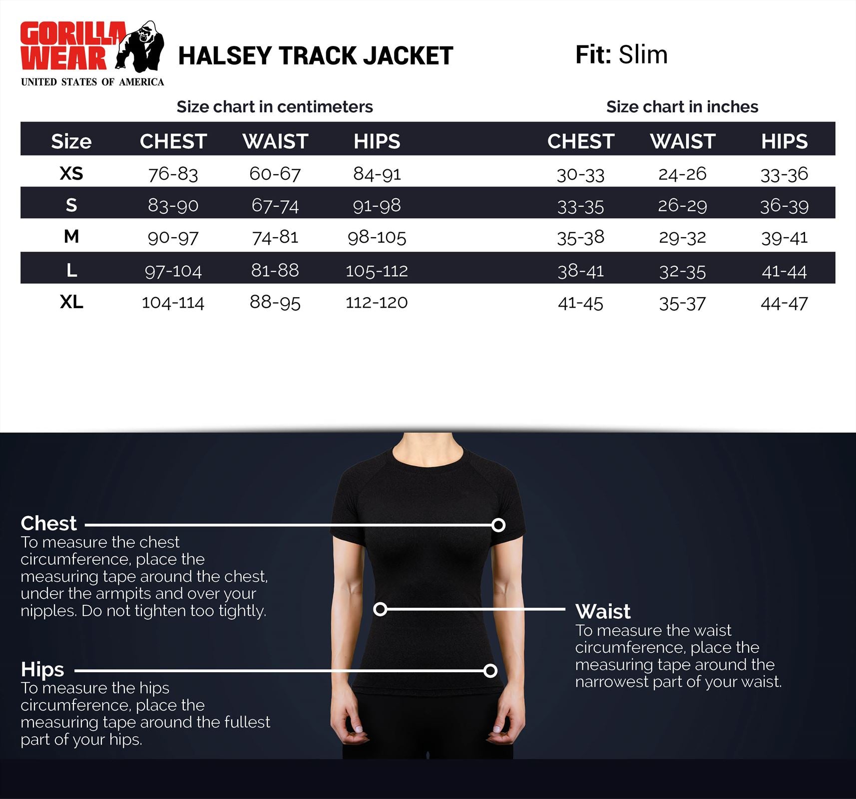 Gorilla Wear Halsey Track Jacket - Noir