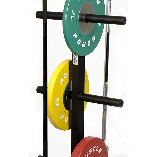 Muscle Power Étagère de rangement pour disques de pare-chocs et barres d'haltères.
