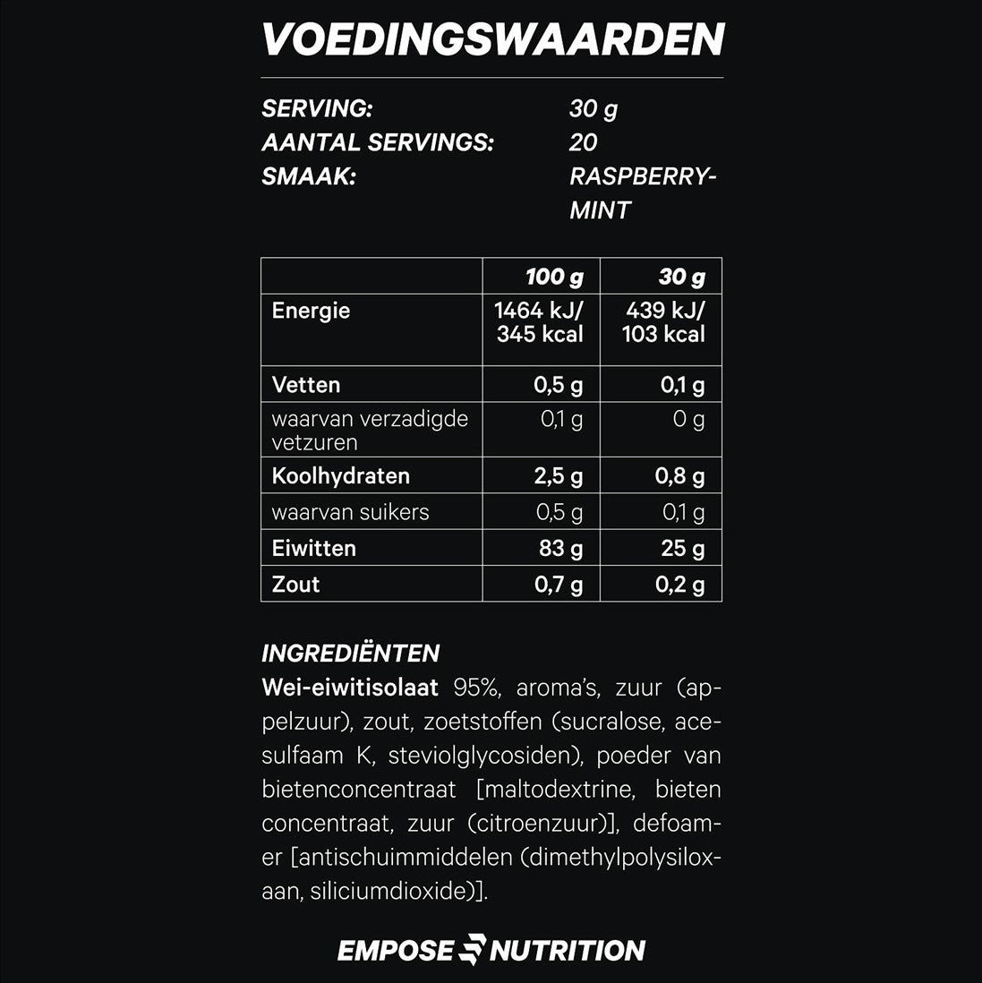 Empose Nutrition Water Clear Isolate - Eiwit Poeder - Protein Combi-Deal - Raspberry Mint / Ice Tea Peach