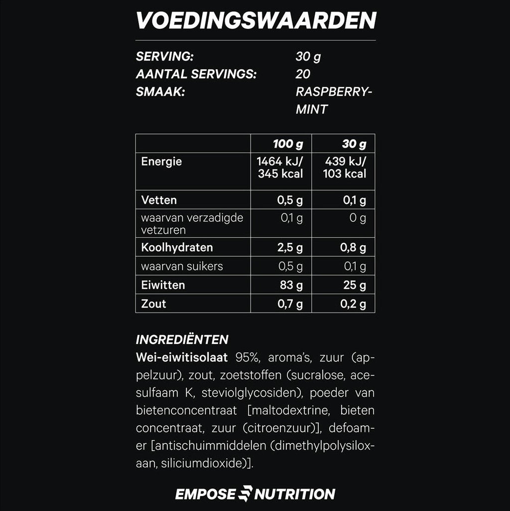 Empose Nutrition Water Clear Isolate - Eiwit Poeder - Protein Combi-Deal - Ice Tea Peach / Raspberry Mint