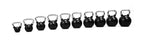 Muscle Power Rubberen Kettlebell - Zwart - 12 kg