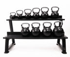Muscle Power Rubberen Kettlebell - Zwart - 4 kg