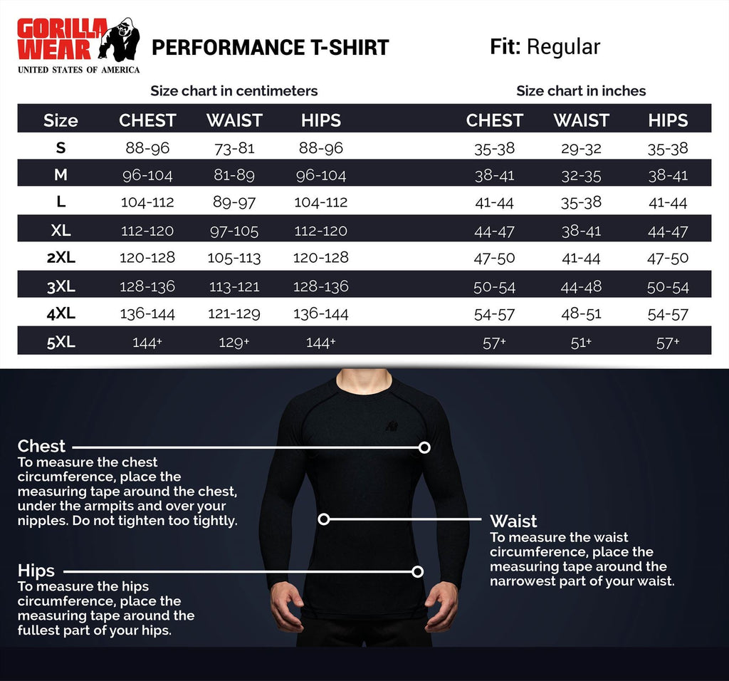 Gorilla Wear Performance T-Shirt - Zwart