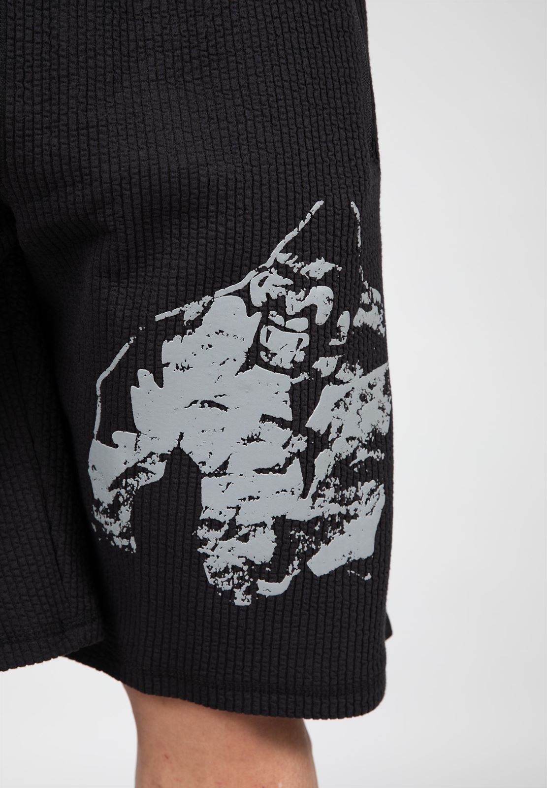 Gorilla Wear Buffalo Old School Workout Shorts - Noir/Gris
