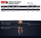 Gorilla Wear Buffalo Old School Workout Shorts - Noir/Gris