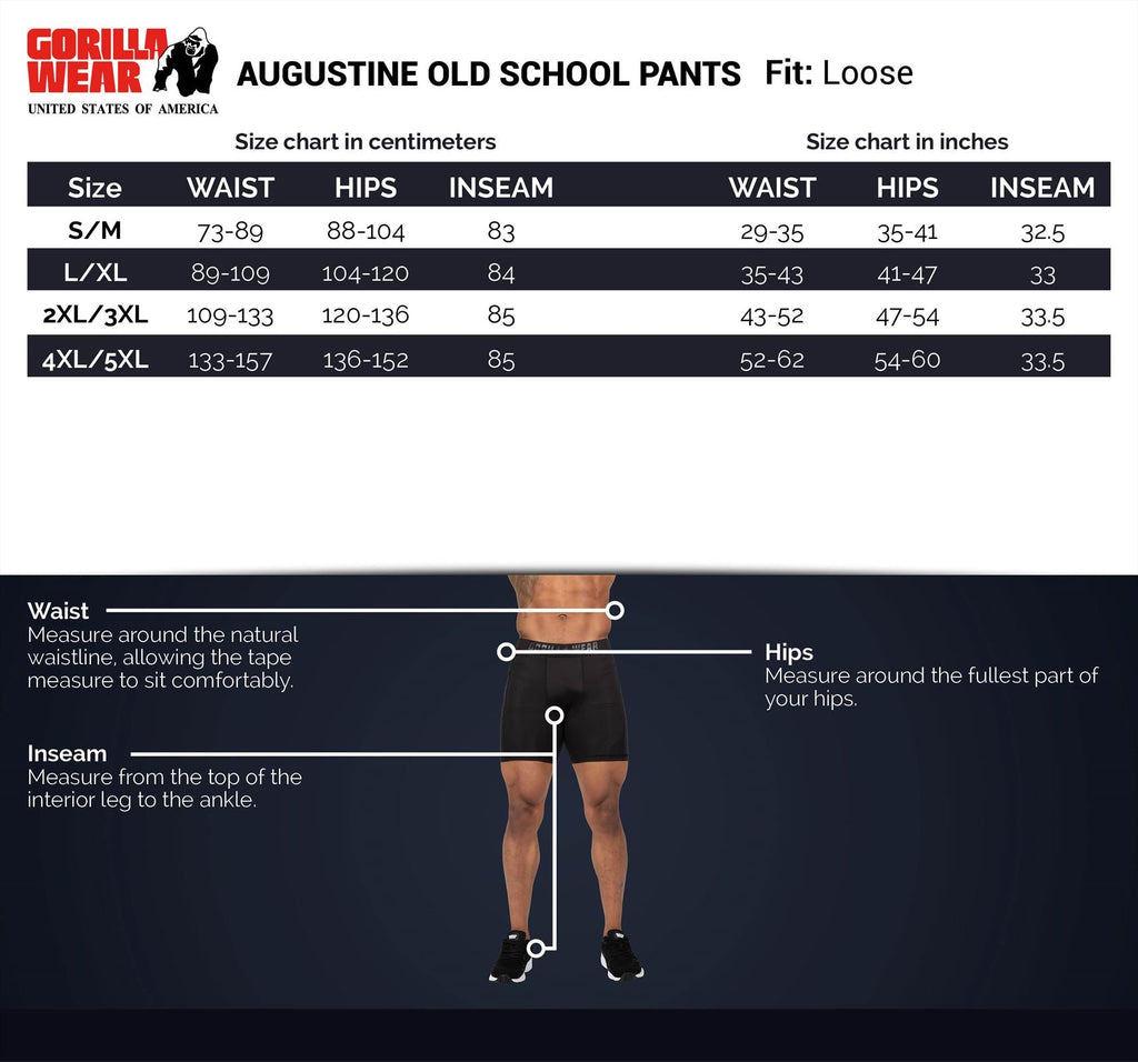 Gorilla Wear Augustine Old School Trainingsbroek - Zwart/Rood