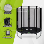 Trampoline pour enfants VirtuFit avec filet de sécurité - Noir - 140 cm