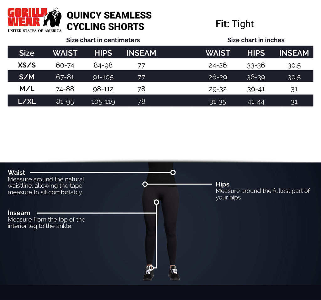 Gorilla Wear Quincy Seamless Cycling Shorts - Noir