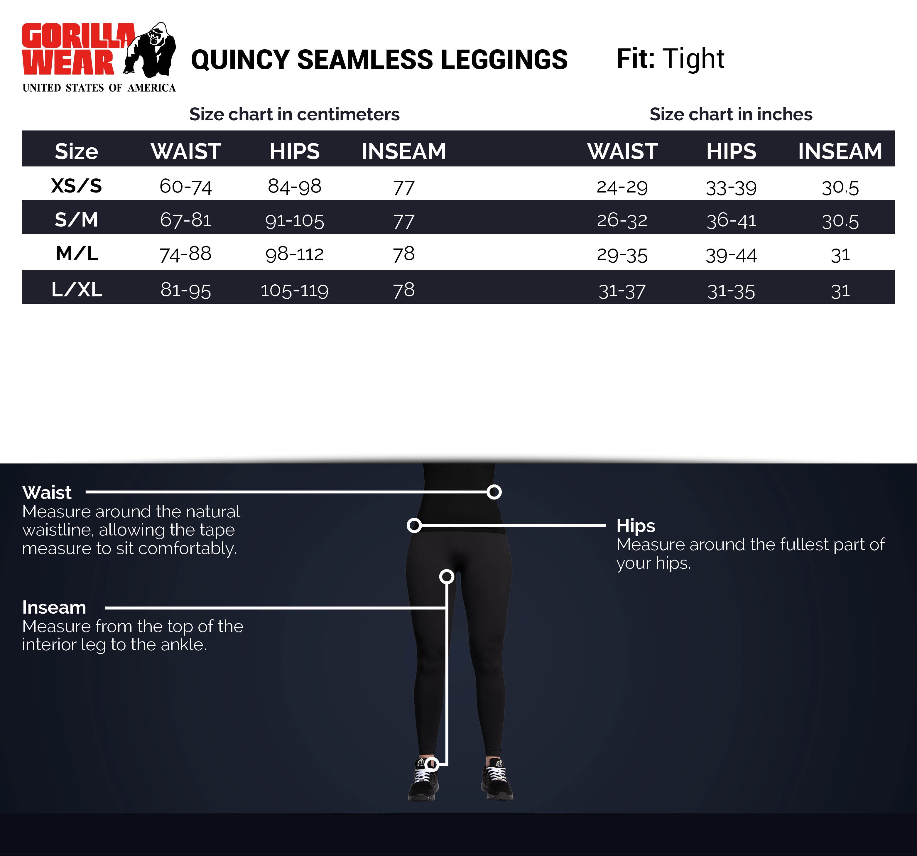 Gorilla Wear Quincy Seamless Legging - Grijs