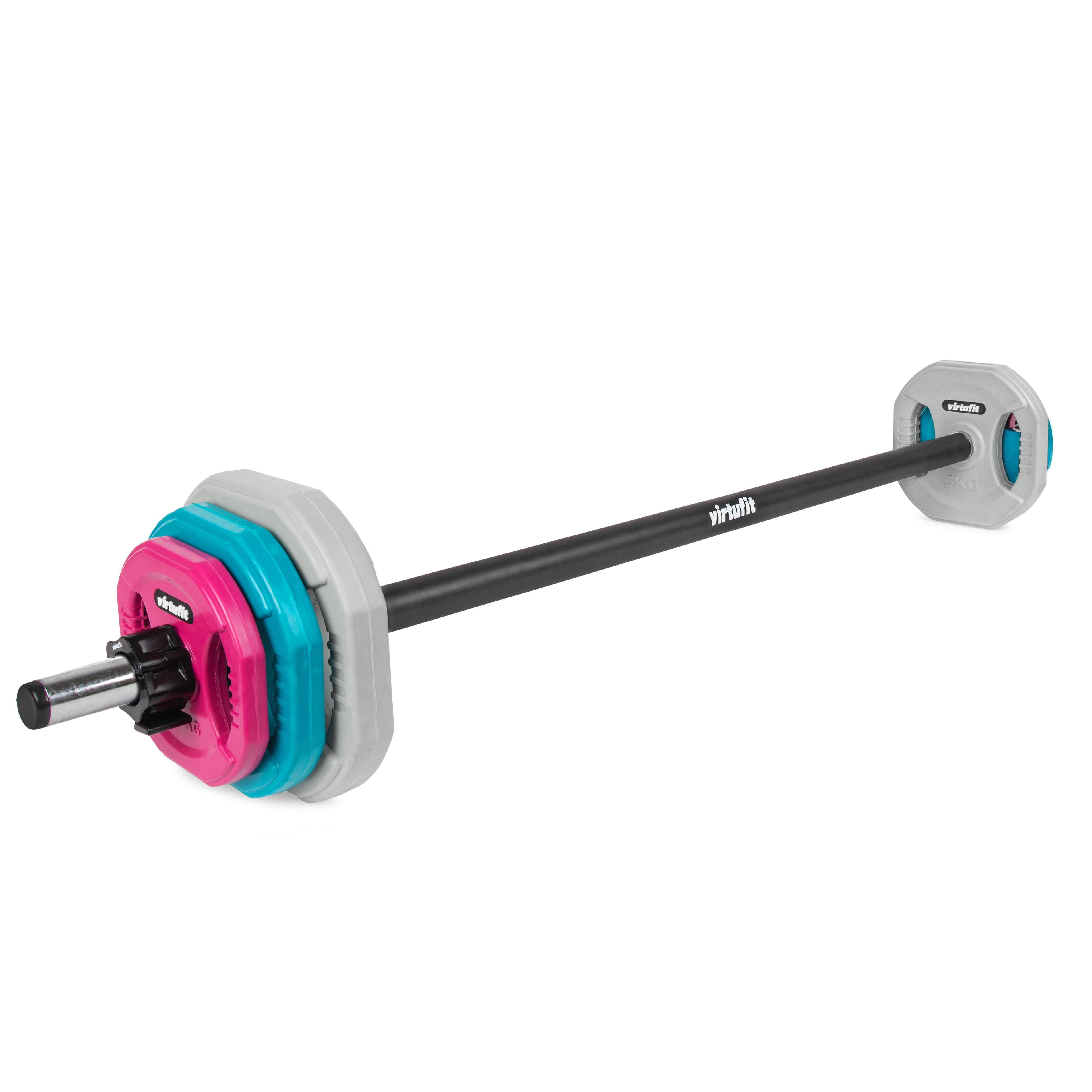 VirtuFit Aerobic Pump Set Pro Rubber - 20 kg - Gekleurd
