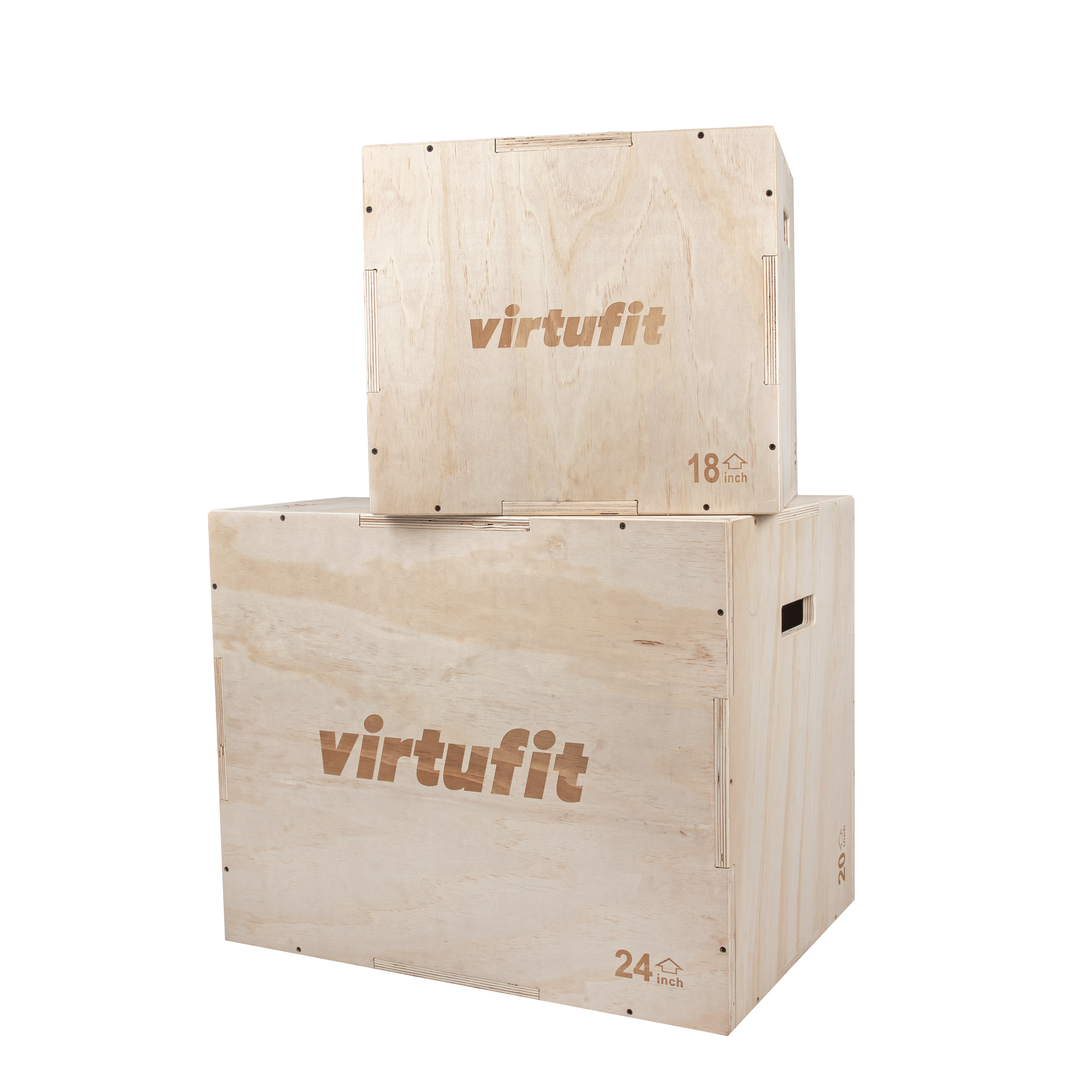 VirtuFit Plyo Box 3-en-1 en bois - Grand - 50 x 60 x 75 cm