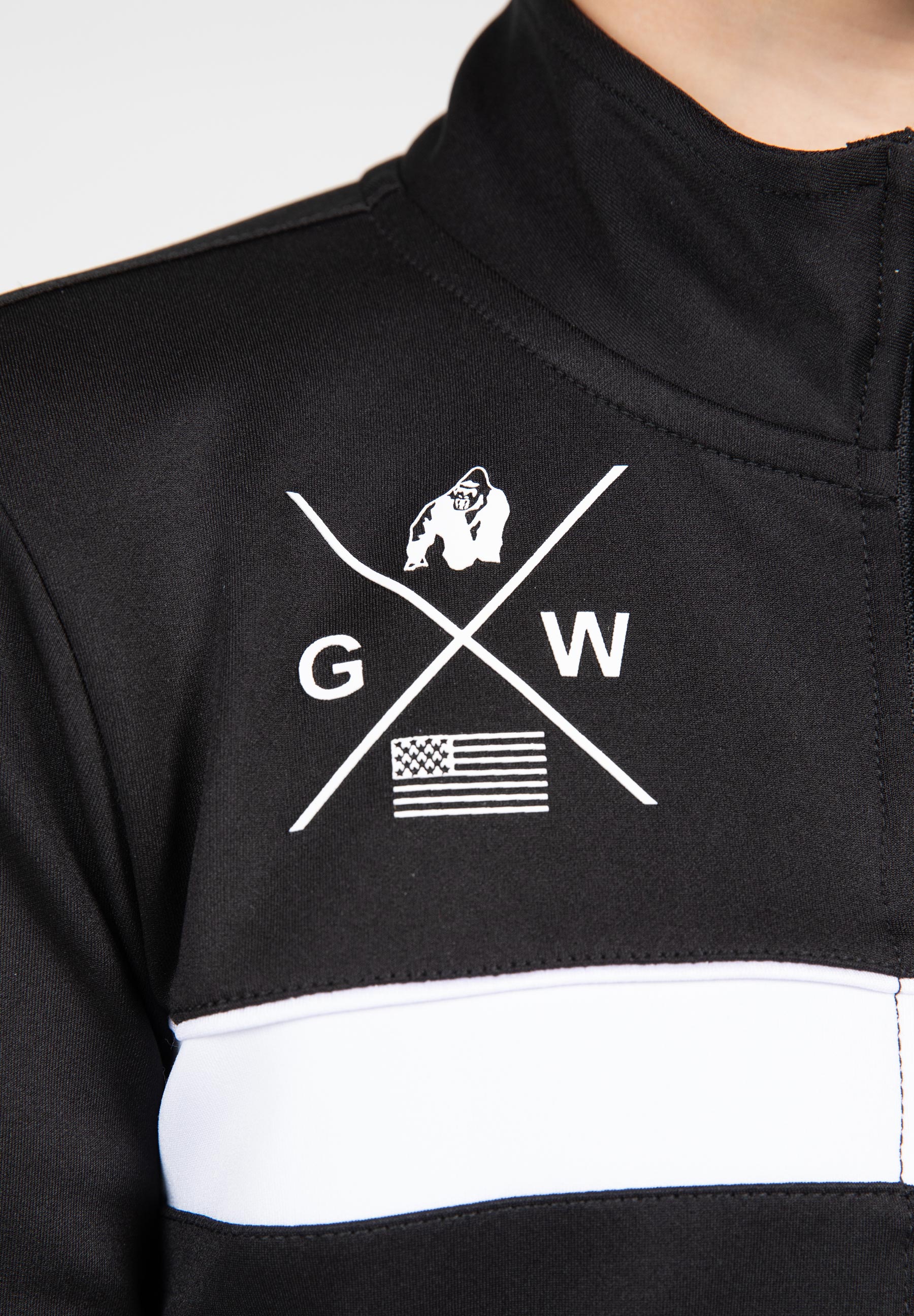 Gorilla Wear Vernon Kids Trainingsjas - Track Jacket - Zwart