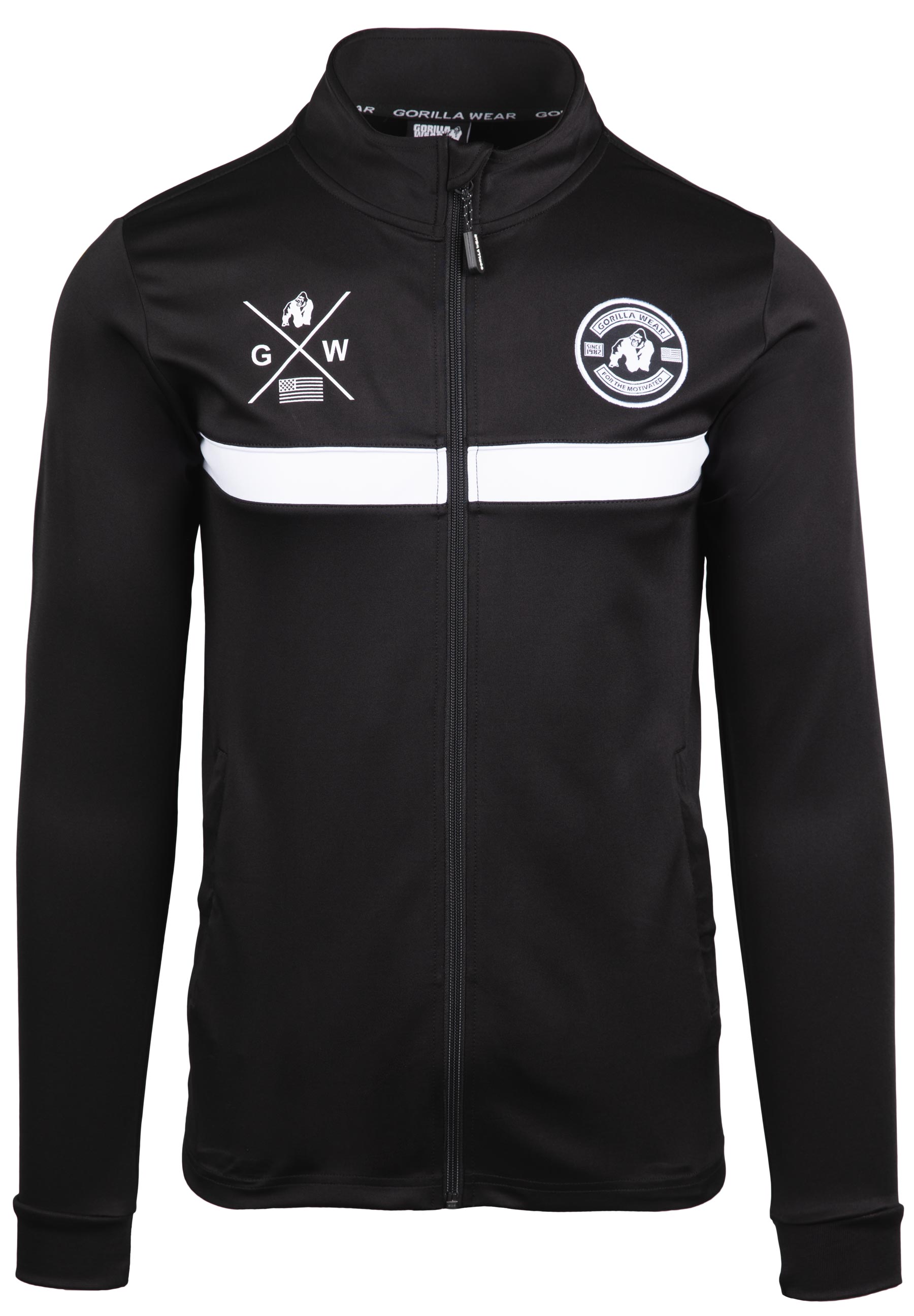 Gorilla Wear Vernon Kids Trainingsjas - Track Jacket - Zwart