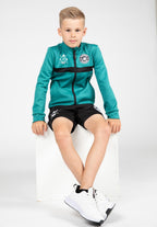 Gorilla Wear Vernon Kids Trainingsjas - Track Jacket - Groen/Blauw