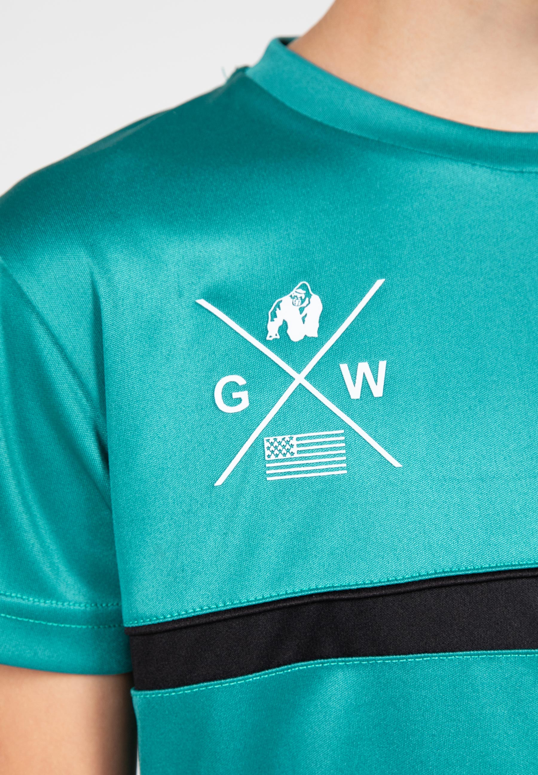 Gorilla Wear Vernon Kids T-shirt - Groen/Blauw