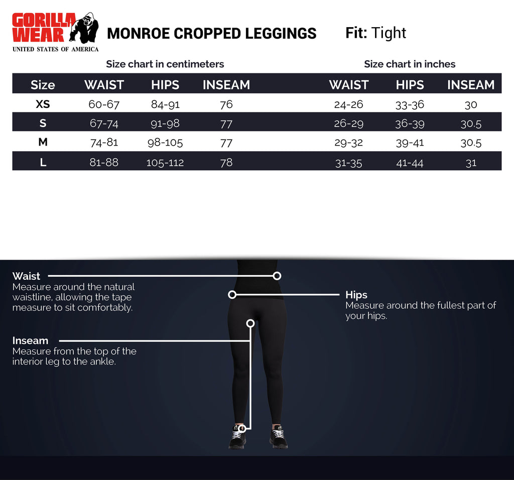 Gorilla Wear Monroe Cropped Leggings - Grijs