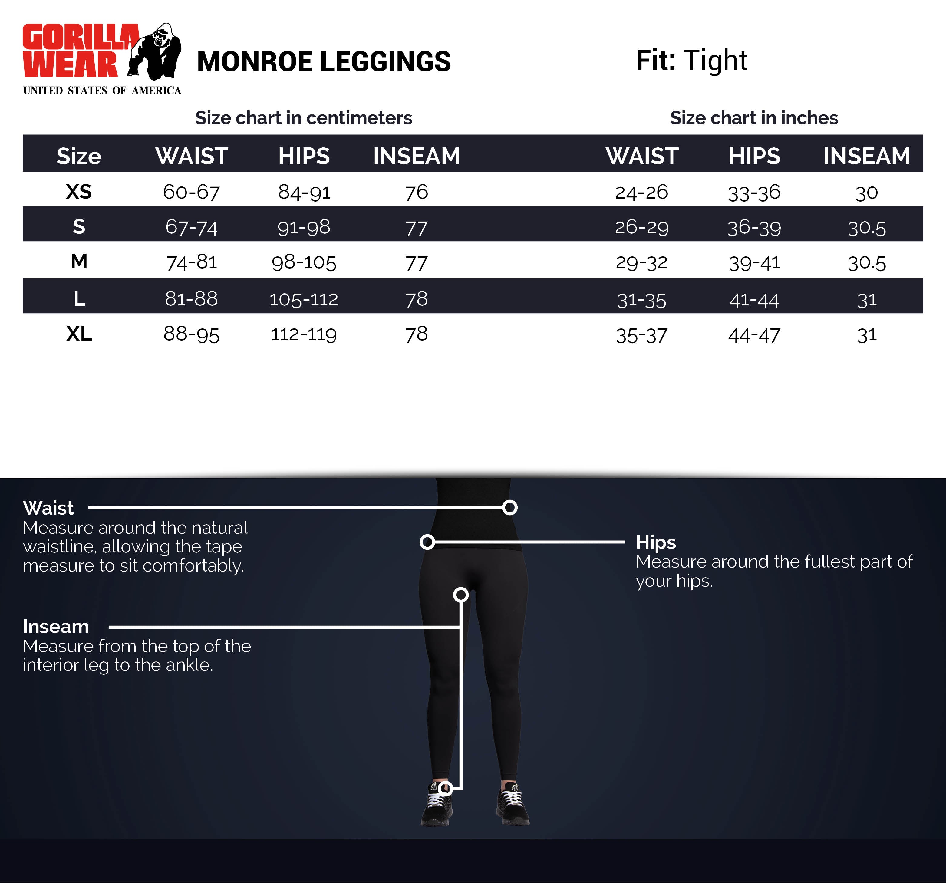 Gorilla Wear Monroe Leggings - Grijs