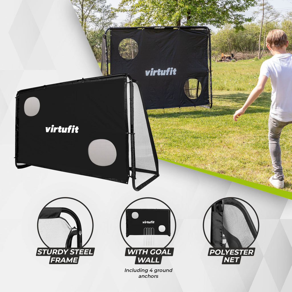 VirtuFit Voetbaldoel Pro met Doelwand - Voetbal Goal - 170 x 110 cm