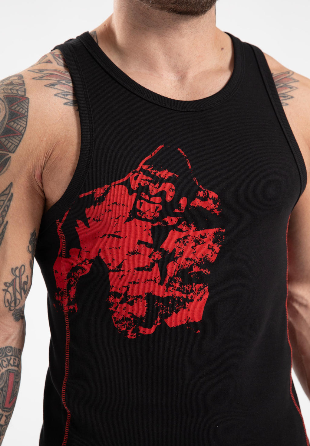 Gorilla Wear Monterey Tank Top - Noir/Rouge