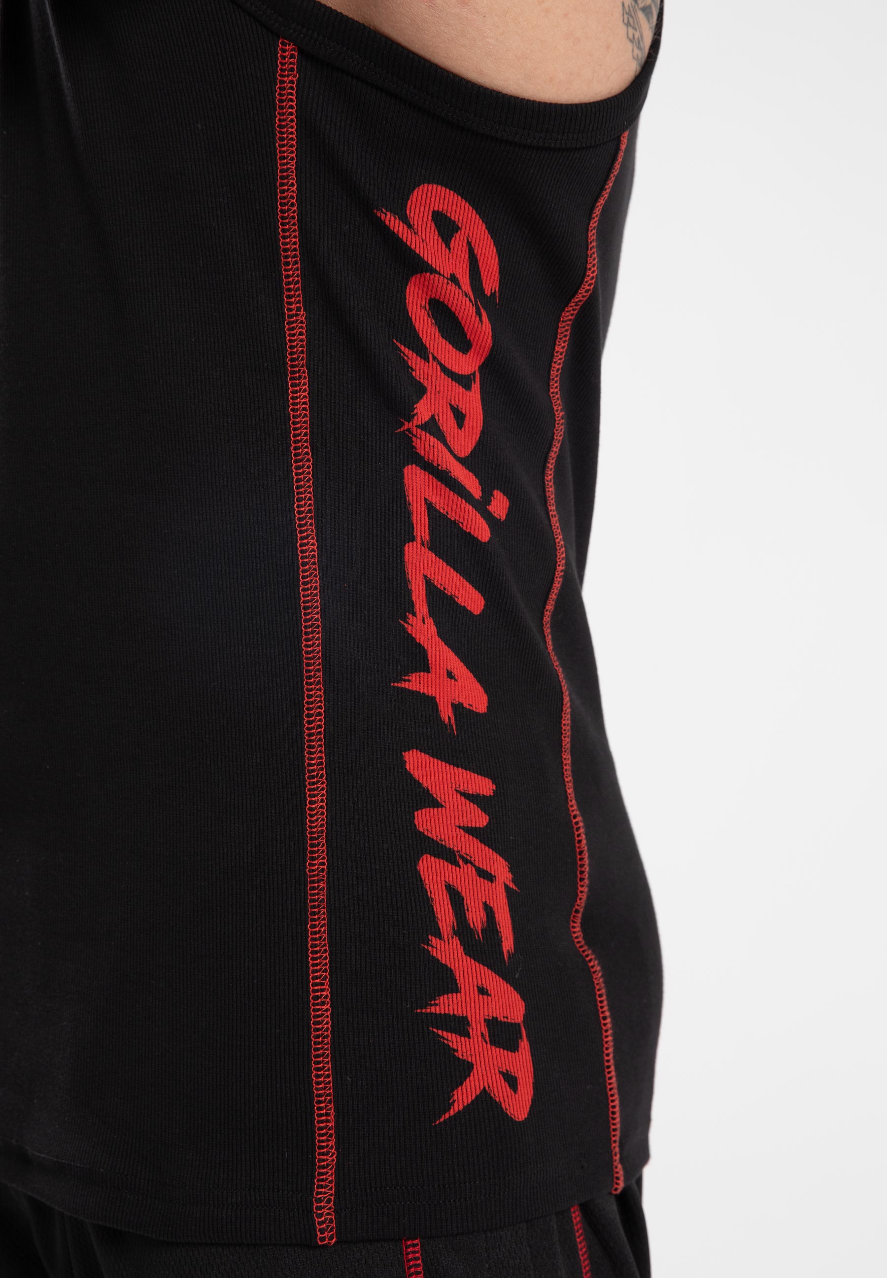 Gorilla Wear Monterey Tank Top - Noir/Rouge
