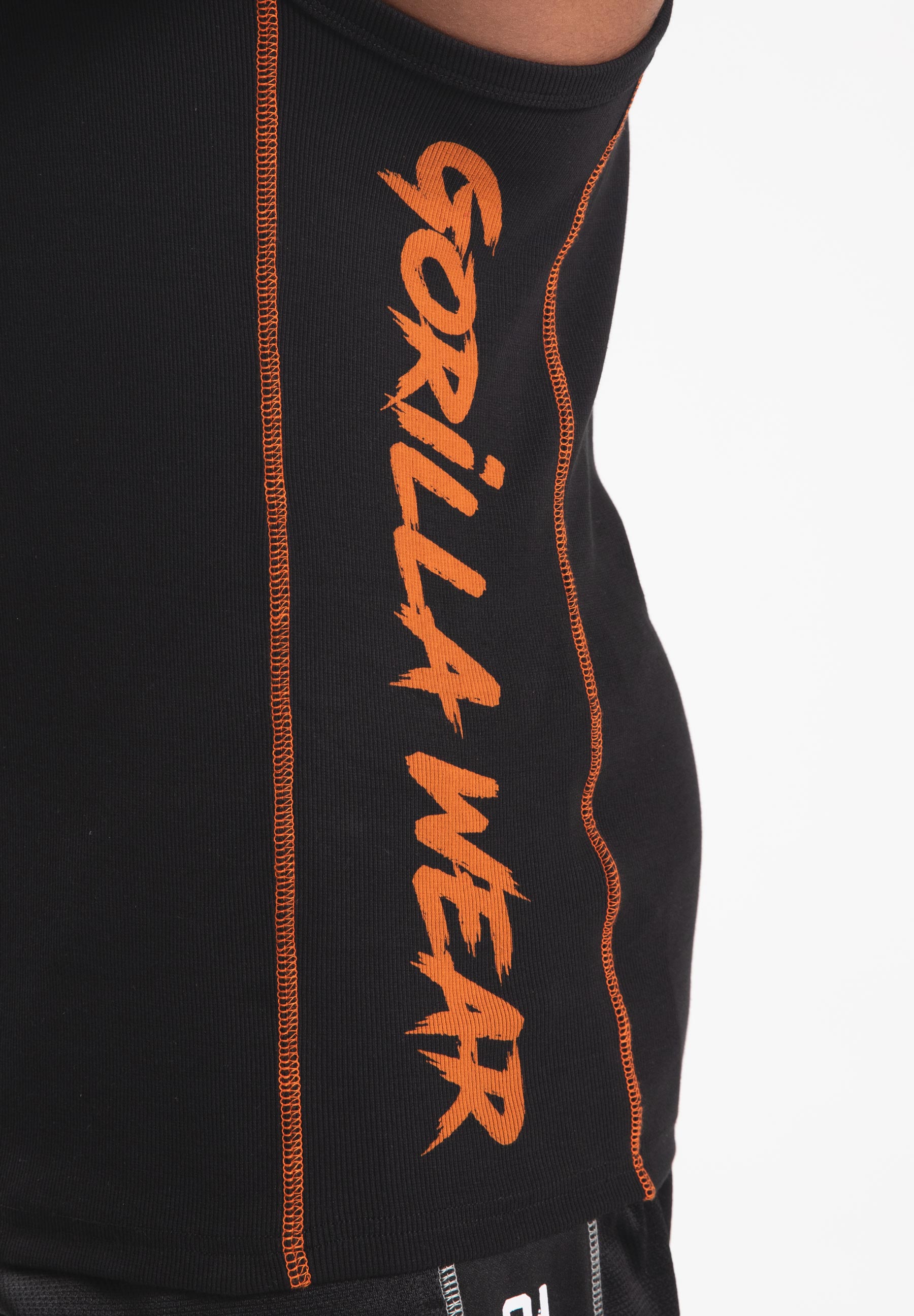 Gorilla Wear Monterey Tank Top - Noir/Orange