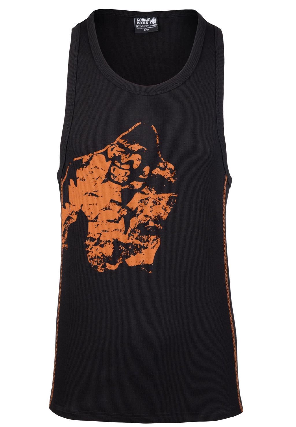 Gorilla Wear Monterey Tank Top - Noir/Orange