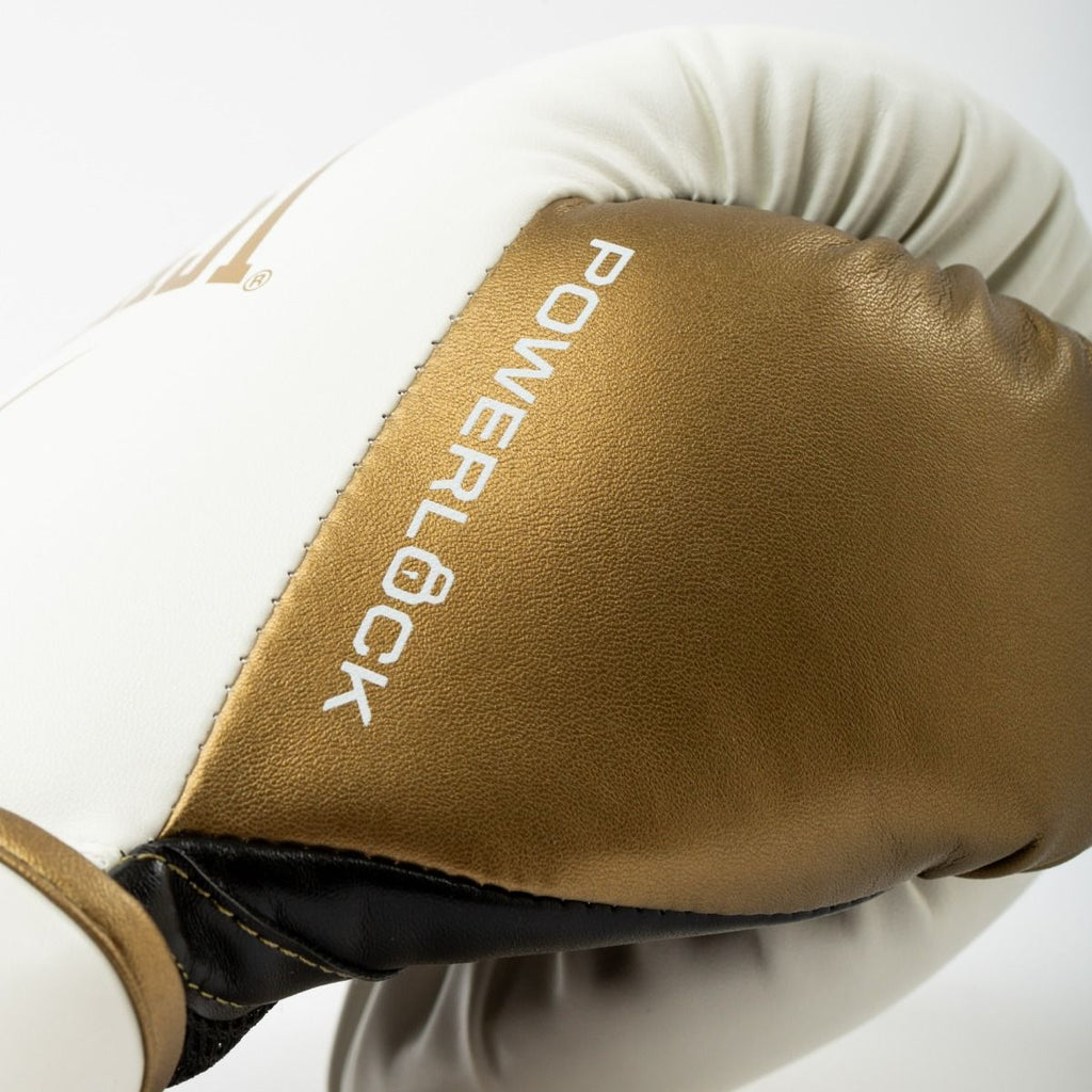 Everlast Powerlock 2R Gants De Boxe - Blanc/Doré