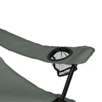 VirtuFit Opvouwbare Camping Stoel met Voetsteun - Strandstoel - Grijs - Tweedekans