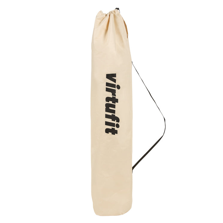 VirtuFit Opvouwbare Camping Stoel met Voetsteun - Strandstoel - Beige - Tweedekans