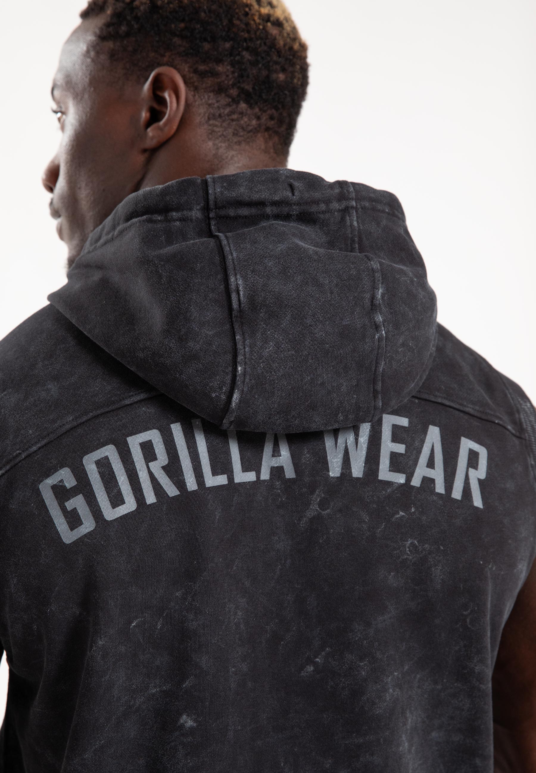 Gorilla Wear Silverdale Mouwloze Hoodie - Zwart