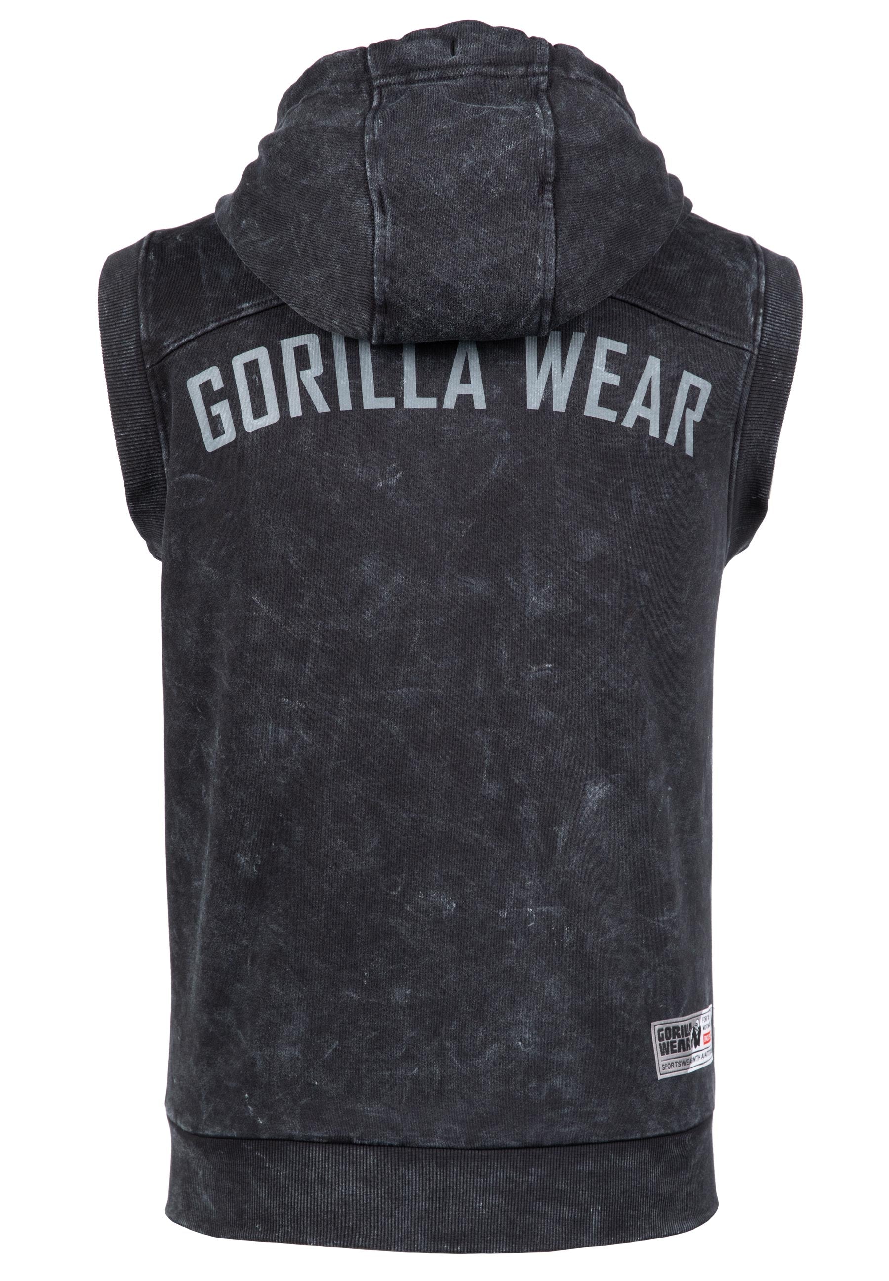 Gorilla Wear Silverdale Mouwloze Hoodie - Zwart