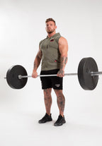 Gorilla Wear Silverdale Sweat à Capuche Sans Manche - Vert Armée