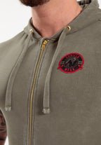 Gorilla Wear Silverdale Sweat à Capuche Sans Manche - Vert Armée