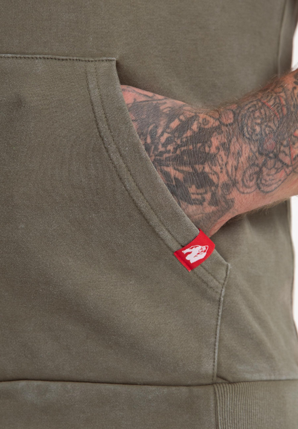 Gorilla Wear Silverdale Sweat à Capuche Sans Manche - Vert Armée