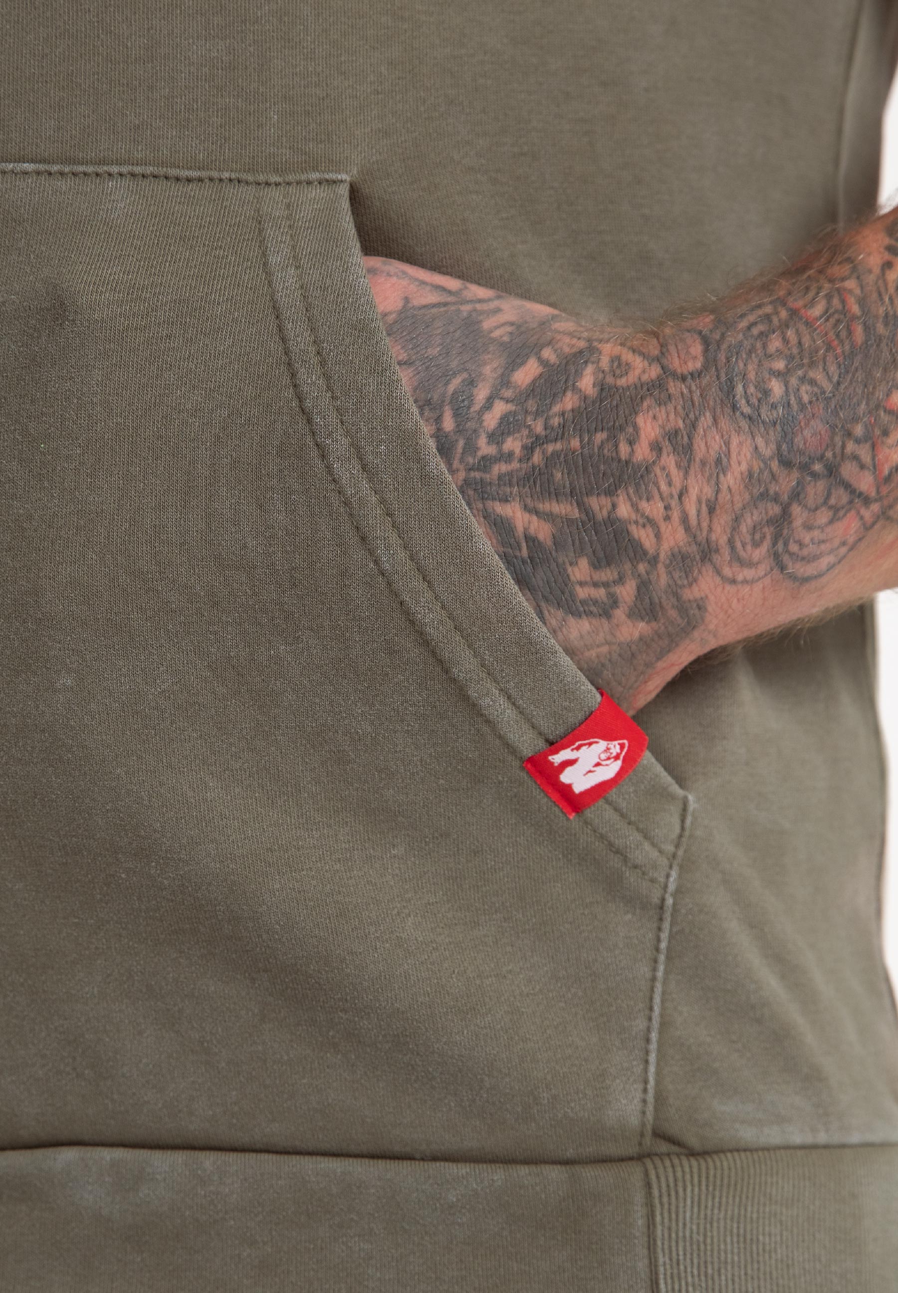 Gorilla Wear Silverdale Sweat à Capuche Sans Manche - Vert Armée