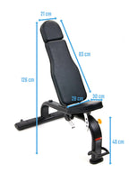 Muscle Power Banc d'entraînement réglable - Banc de musculation - Noir